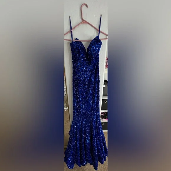 knee length dresses for ladies Lady Black Tie - Novalee Gown - Navy - Hot Stone Dress with Lace Up Back